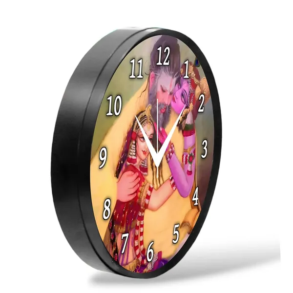 Multicolour_Sant_Shri_Hit_Premanand_Govind_Sharan_Ji_Maharaj_Abs_Plastic_Wall_Clock_With_Glass_In_Front_28_X_28_X_6_Cm