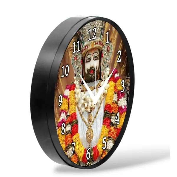 Multicolour_Round_Wall_Clock_28_X_28_X_6_Cm,_Abs_Plastic_Frame_With_Glass_Front_Modern_Decorative_Clock_For_Home,_Office,_Living_Room_(Khatu_Shyam)