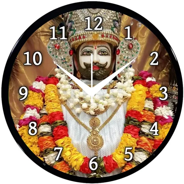Multicolour_Round_Wall_Clock_28_X_28_X_6_Cm,_Abs_Plastic_Frame_With_Glass_Front_Modern_Decorative_Clock_For_Home,_Office,_Living_Room_(Khatu_Shyam)