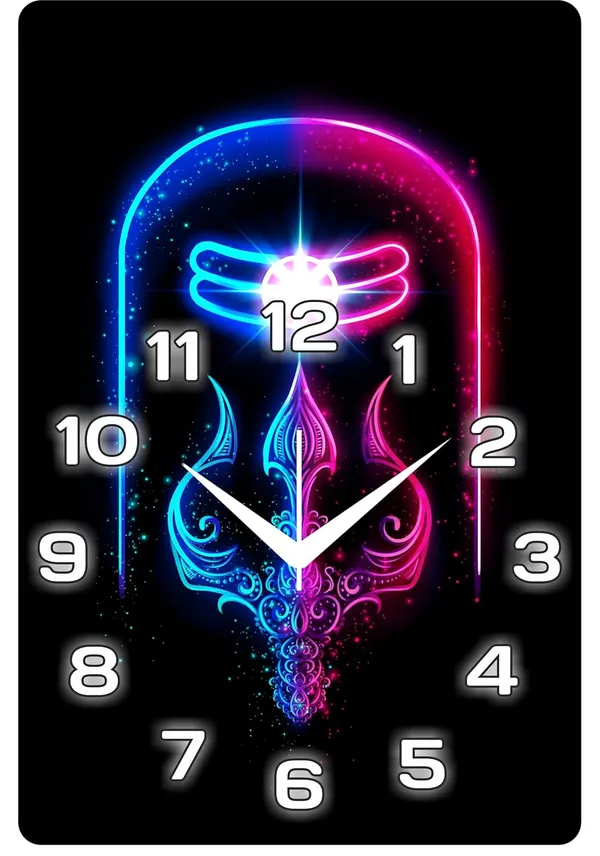 Multicolour_Shiv_New_God_Wood_Wall_Clock_Without_Glass_Matt_Lamition_Size_12_X18_Inch...Look_Awesome_At_Home/Ofiice_Etc.