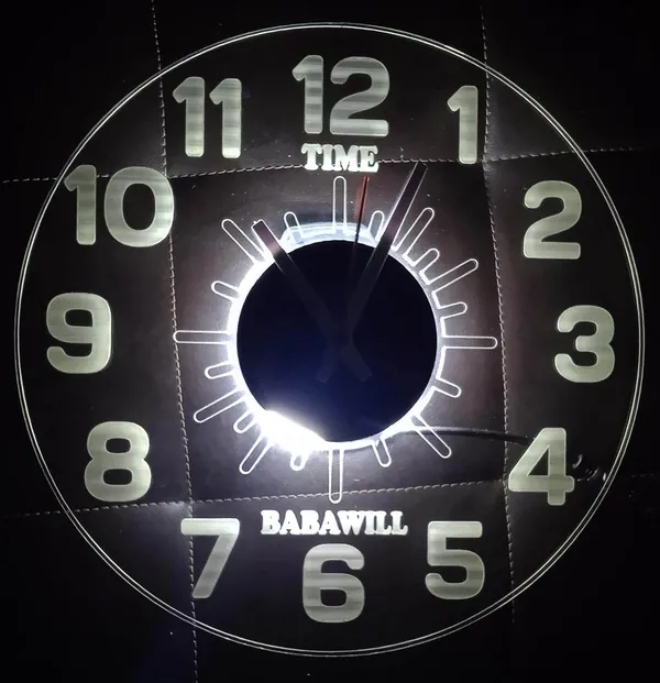 White_Acrylic_Modern_Neon_Wall_Clock_With_Neon_Led_Backlight_(12_Inches)_-_Neon_Light_Clear_Number_Visible_(Also_You_Can_Use_This_Clock_As_A_Night_Lamp)_Neon_Clock
