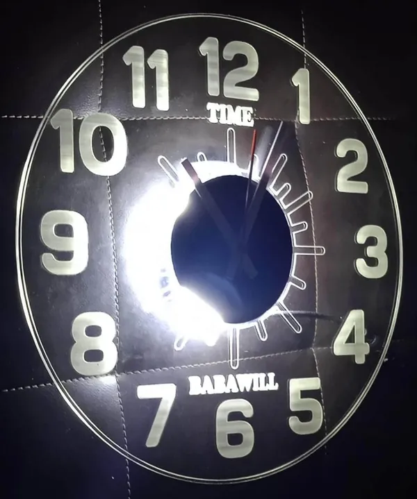 White_Acrylic_Modern_Neon_Wall_Clock_With_Neon_Led_Backlight_(12_Inches)_-_Neon_Light_Clear_Number_Visible_(Also_You_Can_Use_This_Clock_As_A_Night_Lamp)_Neon_Clock