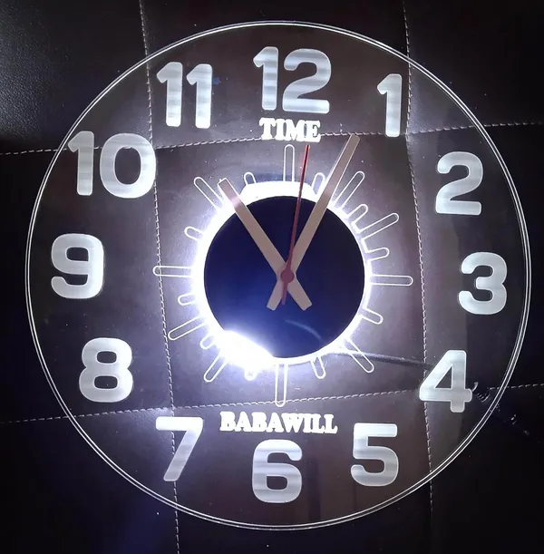 White_Acrylic_Modern_Neon_Wall_Clock_With_Neon_Led_Backlight_(12_Inches)_-_Neon_Light_Clear_Number_Visible_(Also_You_Can_Use_This_Clock_As_A_Night_Lamp)_Neon_Clock
