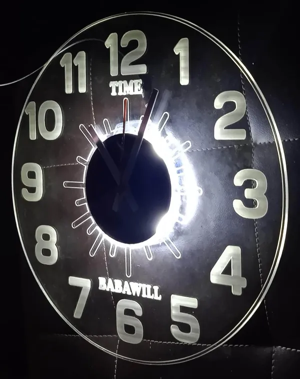White_Acrylic_Modern_Neon_Wall_Clock_With_Neon_Led_Backlight_(12_Inches)_-_Neon_Light_Clear_Number_Visible_(Also_You_Can_Use_This_Clock_As_A_Night_Lamp)_Neon_Clock
