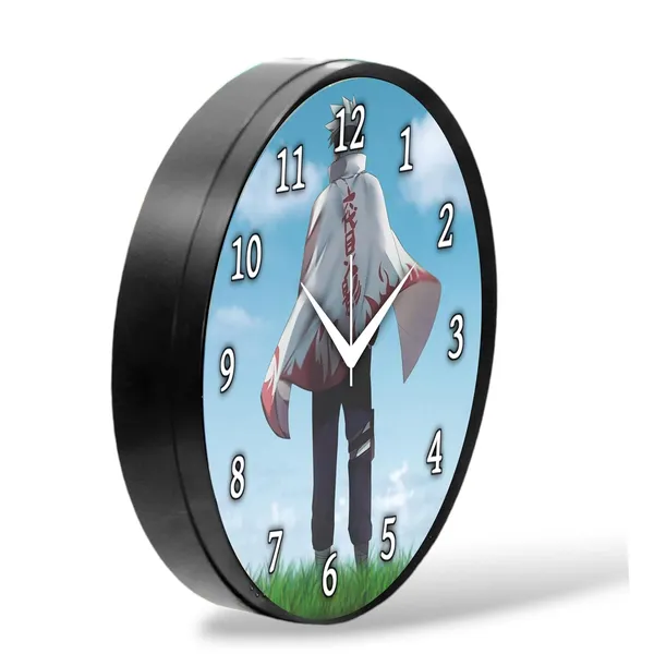 Multicolour_Round_Wall_Clock_Anime_26_X_26_X_6_Cm,_Abs_Plastic_Frame_With_Glass_Front_Modern_Decorative_Clock_For_Home,_Office,_Living_Room