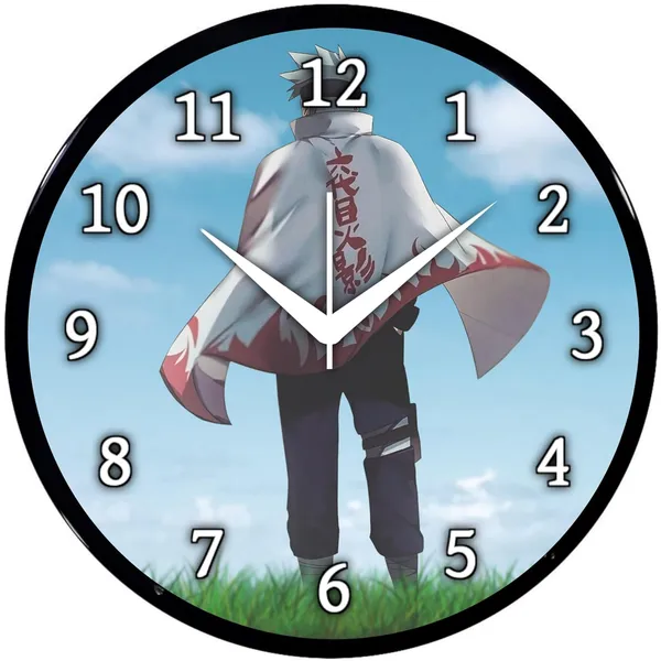 Multicolour_Round_Wall_Clock_Anime_26_X_26_X_6_Cm,_Abs_Plastic_Frame_With_Glass_Front_Modern_Decorative_Clock_For_Home,_Office,_Living_Room
