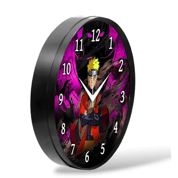 Multicolour_Round_Wall_Clock_Anime_226_X_26_X_6_Cm,_Abs_Plastic_Frame_With_Glass_Front_Modern_Decorative_Clock_For_Home,_Office,_Living_Room