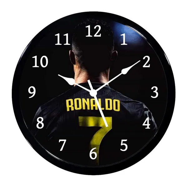 Multicolour_Ronaldo_Football_Theme_Wall_Clock_28_Cm_|_Abs_Plastic_Designer_Clock_With_Glass_Front_|_Modern_Decorative_Wall_Clock_For_Home,_Living_Room,_Bedroom,_Office