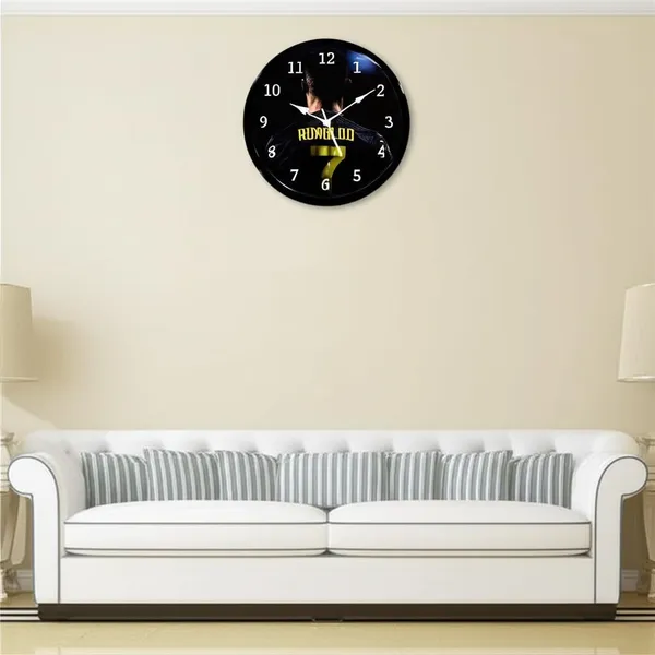 Multicolour_Ronaldo_Football_Theme_Wall_Clock_28_Cm_|_Abs_Plastic_Designer_Clock_With_Glass_Front_|_Modern_Decorative_Wall_Clock_For_Home,_Living_Room,_Bedroom,_Office