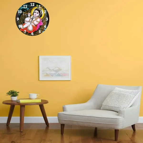 Multicolour_Bal_Krishna_Round_Mdf_Wooden_Wall_Clock_|_Without_Glass_Decorative_Analog_Wall_Clock_For_Home,_Living_Room,_Bedroom_&_Office_|_Traditional_Indian_Wall_Decor,_(28_X_28_X_1.5_Cm)