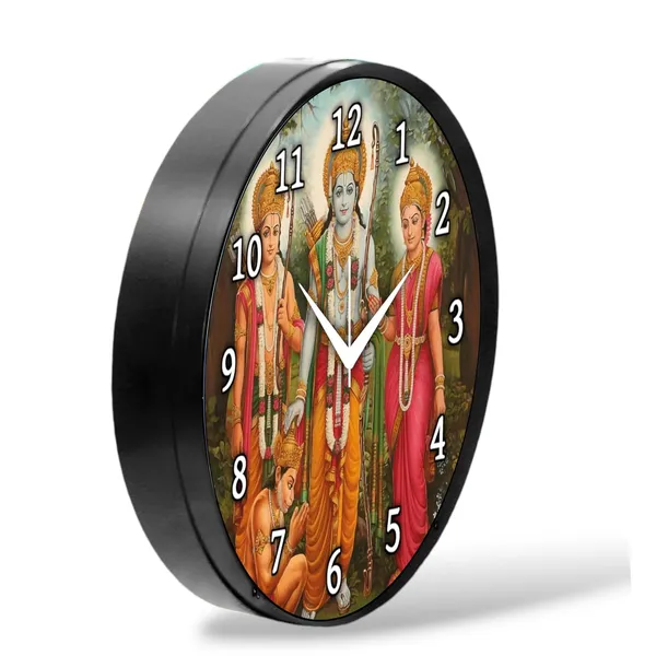 Multicolour_Shri_Ram_Darbar_Wall_Clock_Round_Analog_Clock_|_Abs_Plastic_Frame_With_Glass_Front_|_Modern_Decorative_Wall_Clock_For_Home,_Living_Room,_Bedroom_&_Office