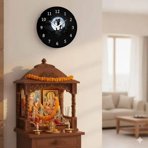 Multicolour_Hanuman_Ji_Wall_Clock_|_Round_Analog_Decorative_Clock_With_Abs_Plastic_Frame_&_Glass_Front_|_Sweep_Movement_For_Home,_Bedroom,_Living_Room_&_Office_26_X_26_X_6_Cm