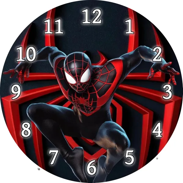 Multicolour_Cartoon_Wall_Clock_28_X_28_X_6_Cm_-_Cute_Design_Round_Clock_For_Kids_Room,_Bedroom_&_Home_Decor