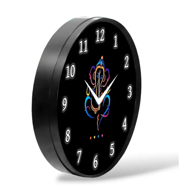 Multicolour_Lord_Ganesha_Wall_Clock_|_Round_Analog_Decorative_Clock_With_Abs_Plastic_Frame_&_Glass_Front_|_Stylish_Spiritual_Wall_Decor_For_Home,_Bedroom,_Living_Room_&_Office_(26_X_26_X_6_Cm)