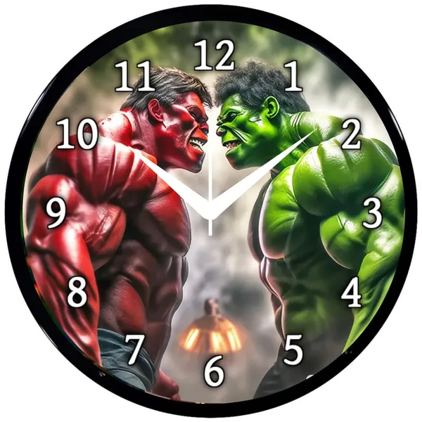 Multicolour_Round_Wall_Clock_28_X_28_X_6_Cm_|_Superhero_Hulk_Themed_Analog_Decorative_Clock_|_Modern_Wall_Decor_For_Home,_Kids_Room,_Bedroom,_Living_Room_&_Office