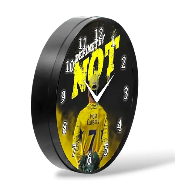 Multicolour_Decorative_Wall_Clock_26_X_26_X_6_Cm_Black_&_Yellow_Round_Design_With_Cricket_Theme_Definitely_Not_Stylish_Wall_Decor_For_Home,_Bedroom,_Living_Room_&_Office