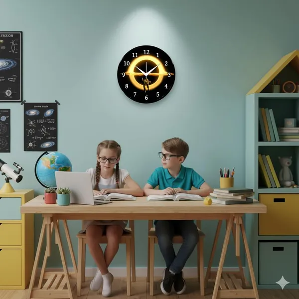 Multicolour_Astronaut_Black_Hole_Wall_Clock_For_Home_&_Office_|_Space_Theme_Decorative_Analog_Wall_Clock_For_Living_Room,_Bedroom_&_Kids_Room