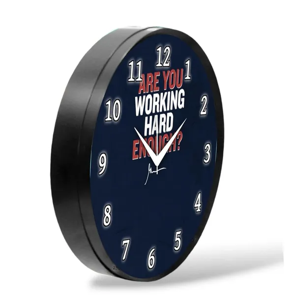 Multicolour_Motivational_Quote_Wall_Clock_Are_You_Working_Hard_Enough?_Round_Analog_Clock_For_Home_&_Office_Decor_(26_X_26_X_6_Cm)