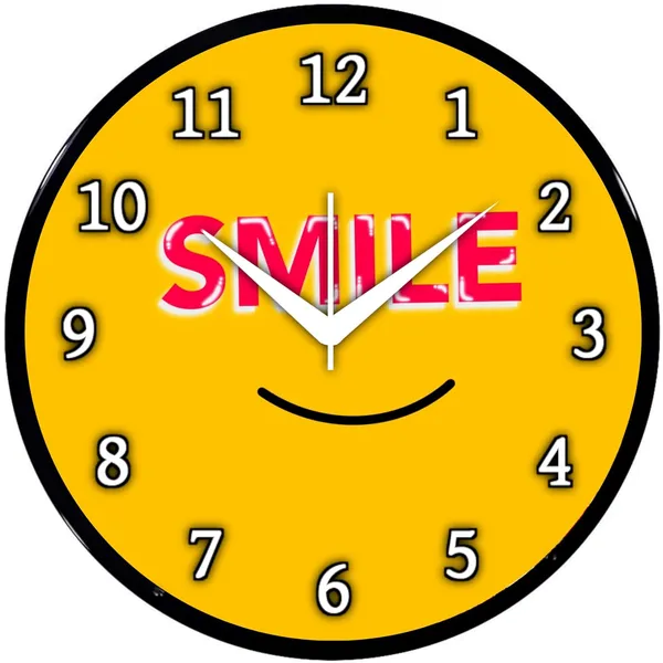 Multicolour_Motivational_Quote_Wall_Clock_Smile_Round_Analog_Clock_For_Home,_Office_&_Kids_Room_Decor_(26_X_26_X_6_Cm)