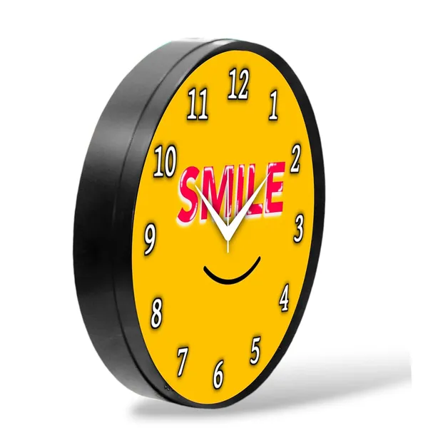 Multicolour_Motivational_Quote_Wall_Clock_Smile_Round_Analog_Clock_For_Home,_Office_&_Kids_Room_Decor_(26_X_26_X_6_Cm)