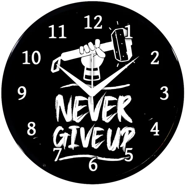 Multicolour_Never_Give_Up_Motivational_Wall_Clock_Black_Round_Analog_Clock_For_Office,_Bedroom,_Study_Room_&_Home_Decor_(26_X_26_X_6_Cm)