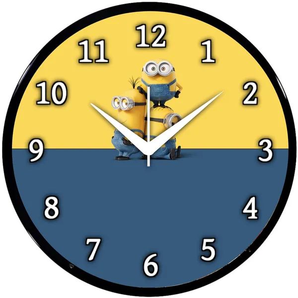 Multicolour_Cute_Minions_Cartoon_Wall_Clock_Round_Analog_Decorative_Clock_For_Kids_Room,_Bedroom_&_Home_Decor_(26_X_26_X_6_Cm)