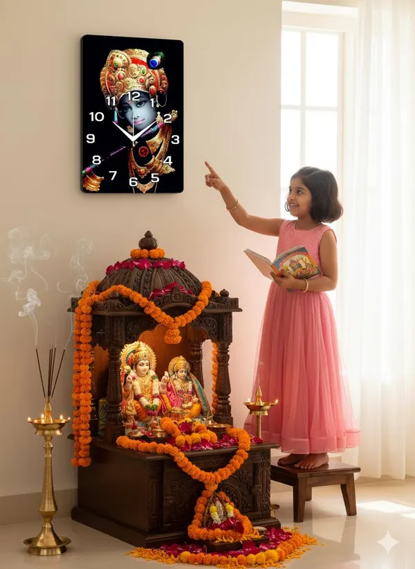 Multicolour_Krishna_Design_Mdf_Wooden_Wall_Clock_|_12_X_18_Inch_Premium_Religious_Decor_For_Home,_Pooja_Room_&_Gift