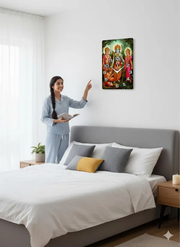 Multicolour_Shree_Ram_Darbar_Mdf_Wooden_Wall_Clock_|_12_X_18_Inch_Rectangle_Religious_Decorative_Clock_For_Home,_Temple_&_Gift
