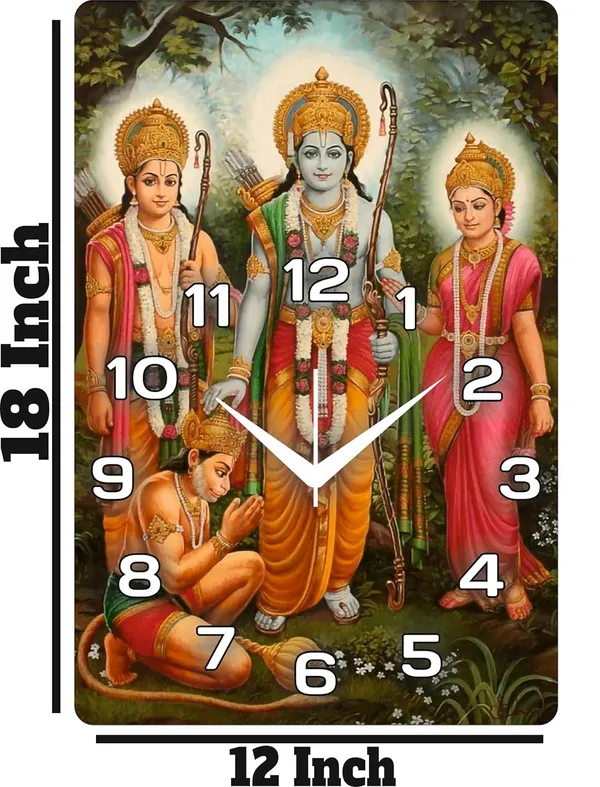Multicolour_Shree_Ram_Darbar_Mdf_Wooden_Wall_Clock_|_12_X_18_Inch_Rectangle_Religious_Decorative_Clock_For_Home,_Temple_&_Gift
