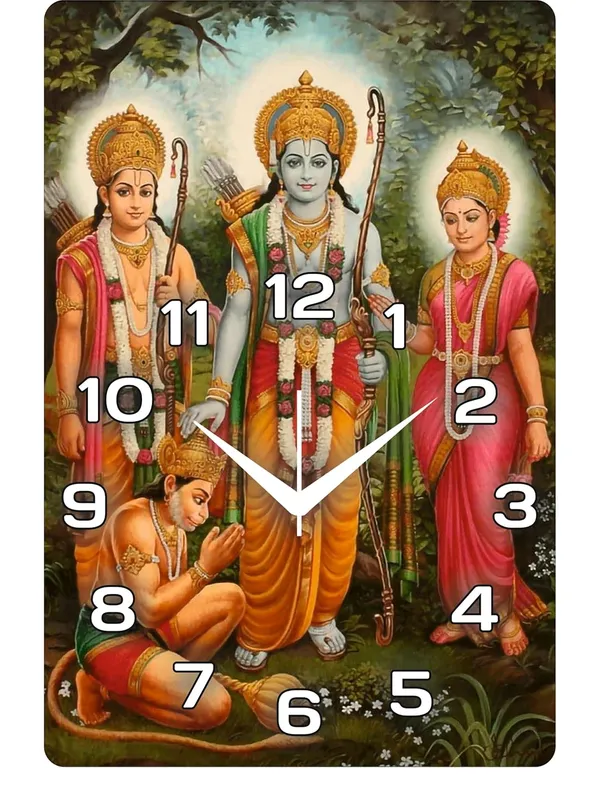 Multicolour_Shree_Ram_Darbar_Mdf_Wooden_Wall_Clock_|_12_X_18_Inch_Rectangle_Religious_Decorative_Clock_For_Home,_Temple_&_Gift
