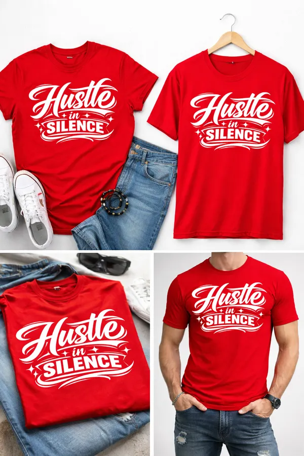 Hustle_in_Silence_Inspirational_Quote_Printed_Red_T-Shirt