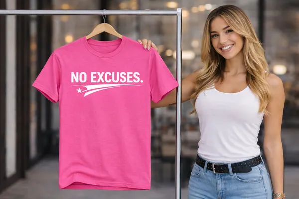 No_Excuses_Bold_Quote_Casual_T-Shirt