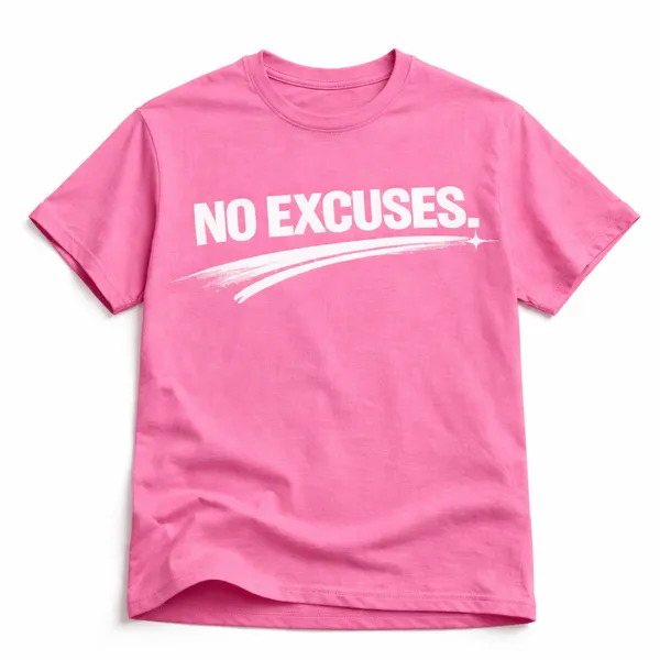 No_Excuses_Bold_Quote_Casual_T-Shirt