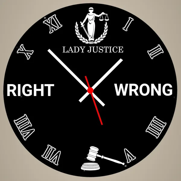 Multicolour_Justice_Law_Round_Mdf_Wooden_Wall_Clock_Without_Glass_(28_Cm_X_28_Cm_X_1.5_Cm)