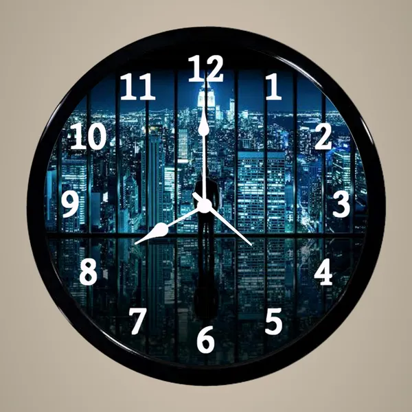 Multicolour_Window_Night_Abs_Plastic_Wall_Clock_With_Glass_In_Front_28_X_28_X_6Cm