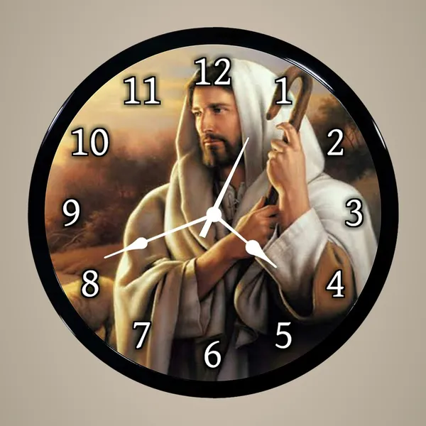 Multicolour_Jesus_01_Abs_Plastic_Wall_Clock_With_Glass_In_Front,_28_X_6_X_28_Cm,_Multicolour