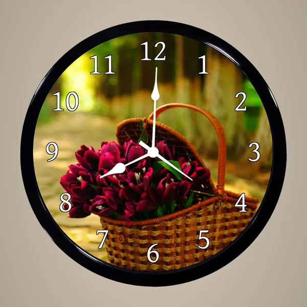 Multicolour_Nature_Roses_Abs_Plastic_Wall_Clock_With_Glass_In_Front