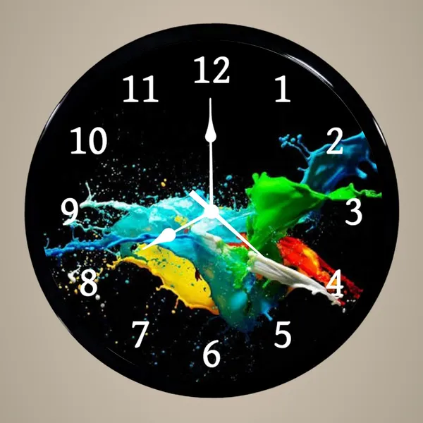 Multicolour_Colour_Abs_Plastic_Wall_Clock_With_Glass_In_Front