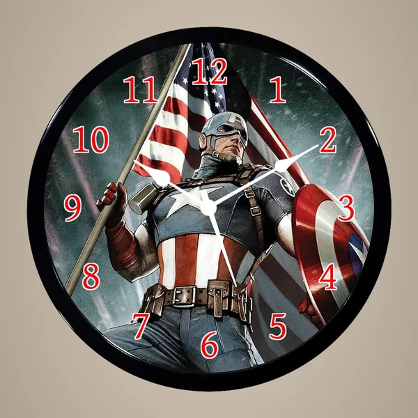 Multicolour_Captain_America_Abs_Plastic_Wall_Clock_With_Glass_In_Front_28_X_28_X_6_Cm