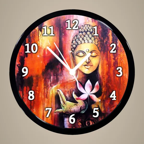 Multicolour_Lotus_Gautama_Ji_Abs_Plastic_Wall_Clock_Diwali_Gifts_With_Glass_In_Front_28_X_28_X_6_Cm