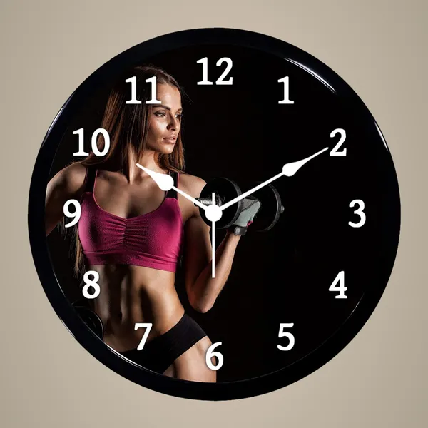 Multicolour_Gym_Design_Abs_Plastic_Wall_Clock_With_Glass_In_Front