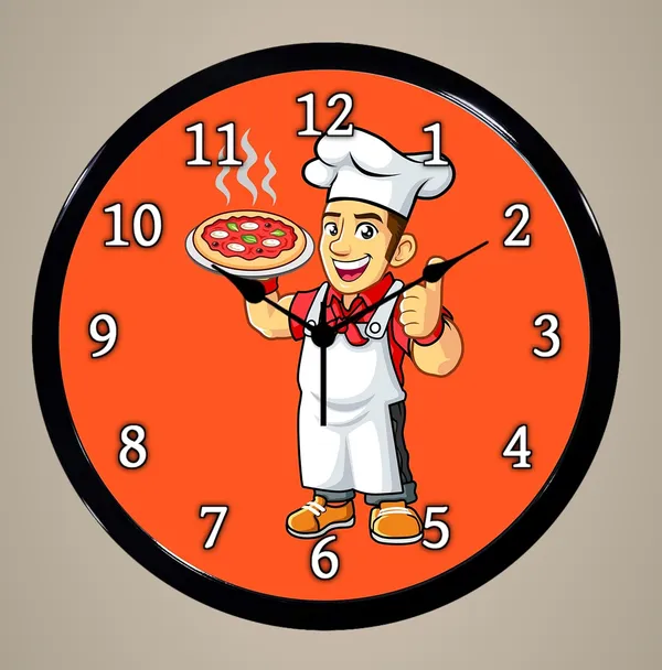 Multicolour_Restaurant_Abs_Plastic_Wall_Clock_With_Glass_In_Front_28_X_28_X_6_Cm