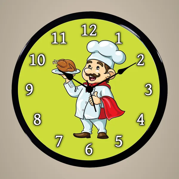 Multicolour_Chef_01_Abs_Plastic_Wall_Clock_With_Glass_In_Front