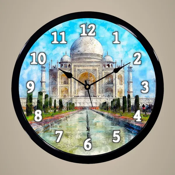 Multicolour_Taj_Abs_Plastic_Wall_Clock_With_Glass_In_Front_28_X_28_X_6_Cm