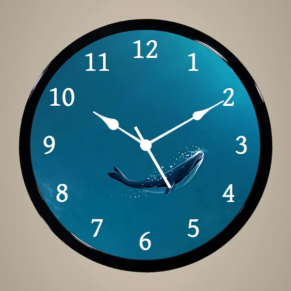 Multicolour_Under_Water_New_New_Abs_Plastic_Wall_Clock_With_Glass_In_Front._28_X_28_X_6_Cm