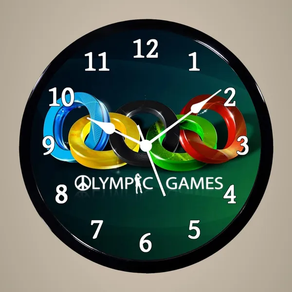 Multicolour_Olympick..Games_Abs_Plastic_Wall_Clock_With_Glass_In_Front_28_X_28_X_6_Cm
