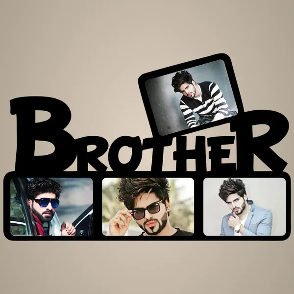 Multicolour_Mdf_Wooden_Personalized_Brother_Photo_Frame(Photo_Print_In_Vinyl)_4_Photo_Personalized_Gift_With_Photo_Customize|_Gift_Happy_Birthday_Rakhi_Raksha_Bandhan_Bhai_Dooj_Bhaiya_(12_X_18_Inch)