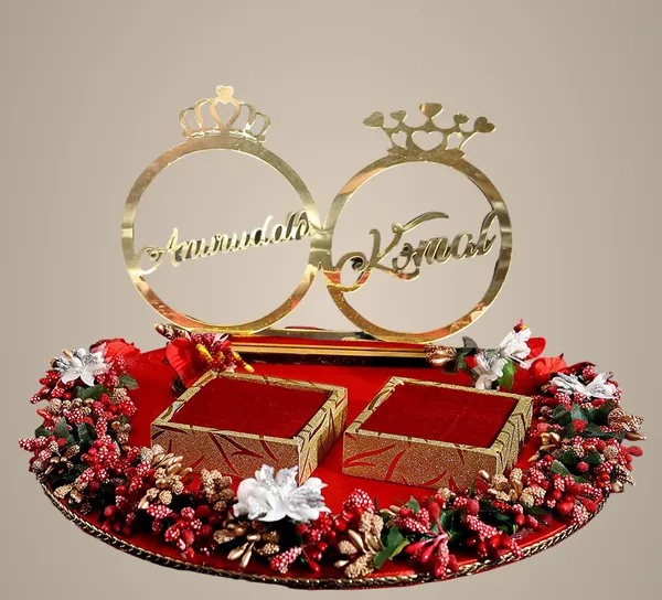 Multicolour_The_Bridegroom_Engagement_Ring_Platter,_Acrylic_Name,_Decorative_Tray_10_Inch,_Gold