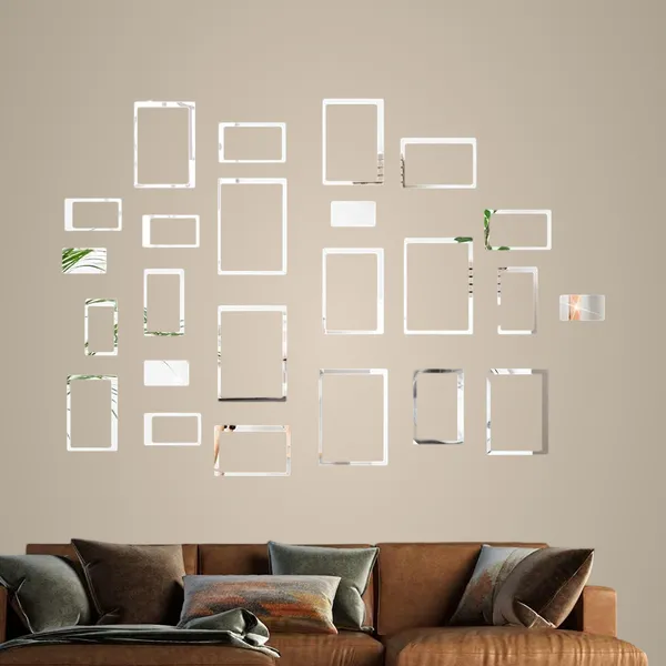 Silver_Square_Golden_3_Set_30_Pcs_Decorative_Unframed_Mirror_For_Wall,Wall_Unframed_Mirror_Stickers,3D_Acrylic_Stickers_Wall_Stickers_For_Hall_Room,Bed_Room,Kitchen_Living_Room_(Rec_Silver)