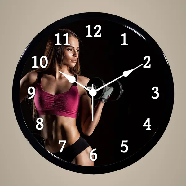 Multicolour_Women_Gym_Design_Abs_Plastic_Wall_Clock_With_Glass_In_Front(28_X_28_X_6_Cm)_Modern_Look_Clock